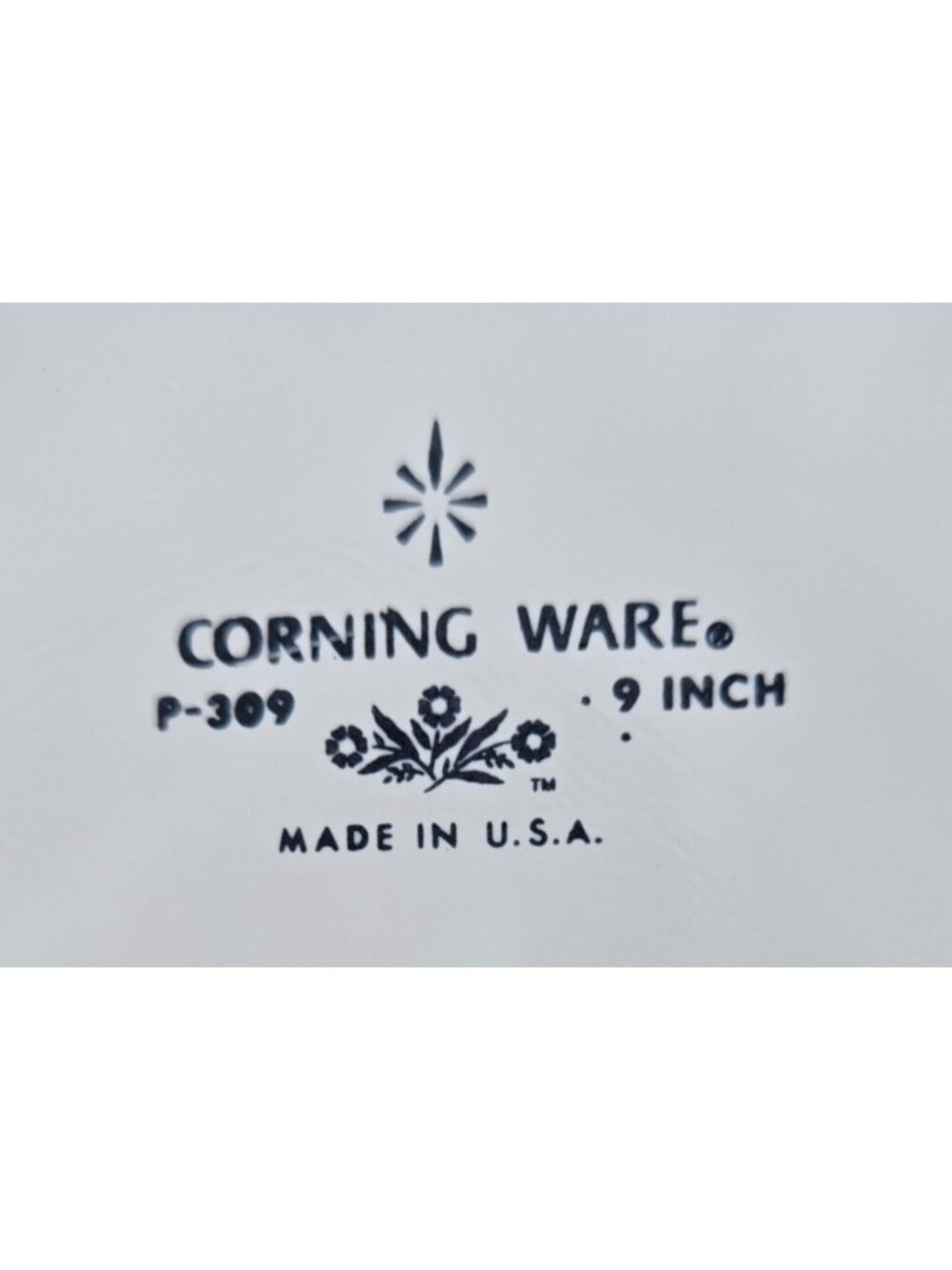 Corning Ware Blue Cornflower P-309 Pie Plate Baking Serve Dish Vintage - Picture 4 of 5